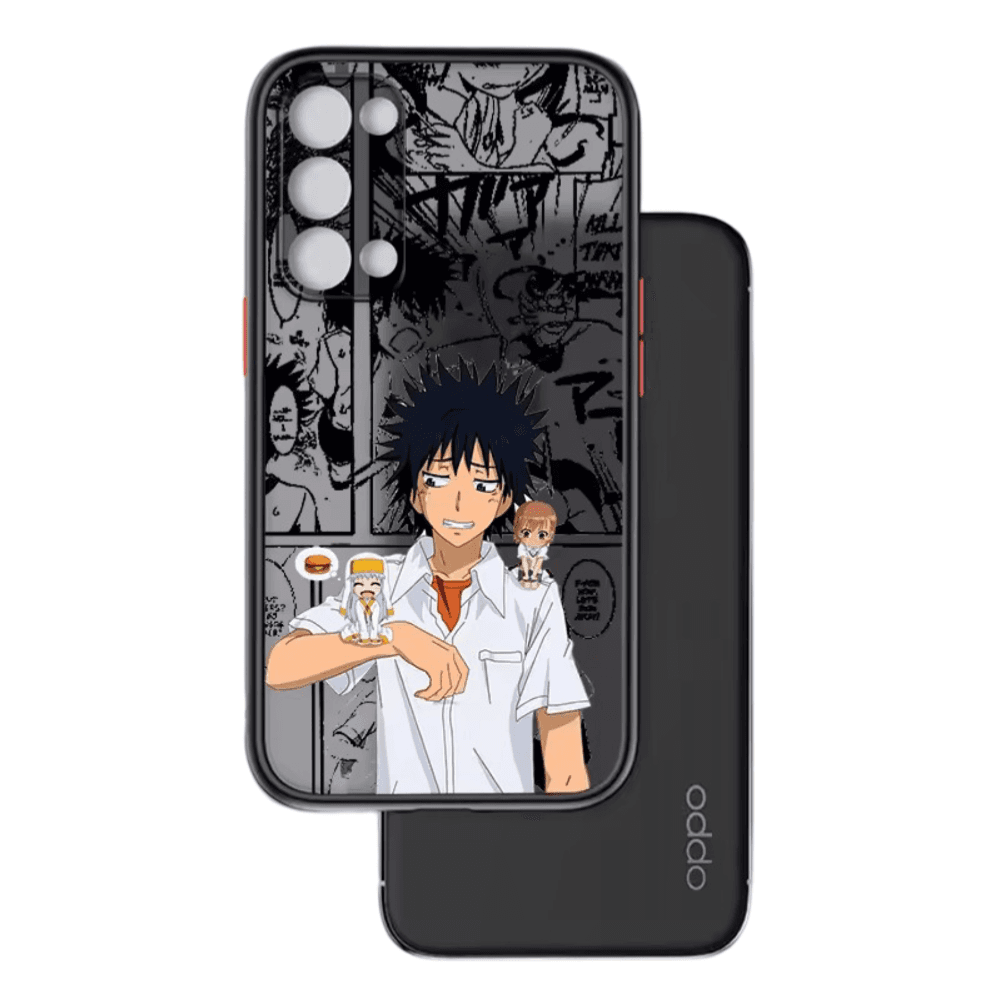 A Certain Magical Index Anime Kamijou Touma Frosted Translucent Phone Case For OPPO