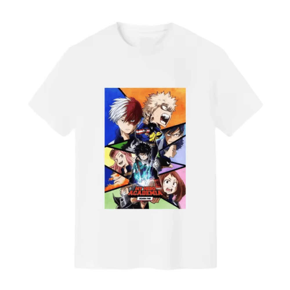 Anime My Hero Academy Characters Printed Short Sleeve T-Shirt — detail 1