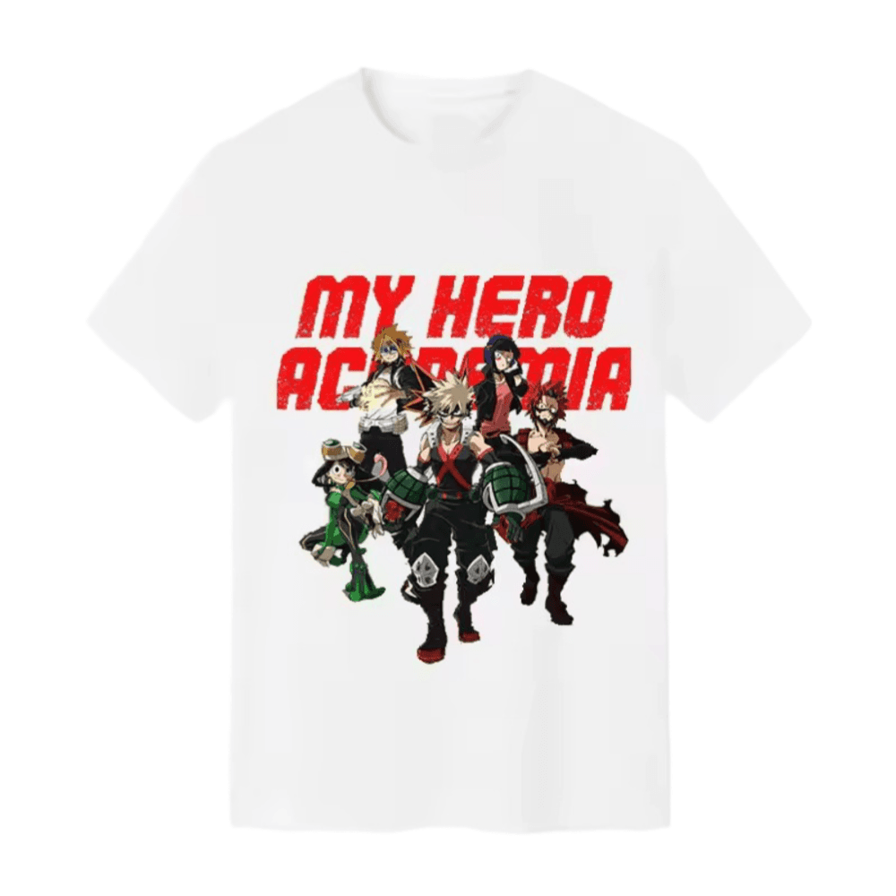 My Hero Academy Anime Characters Printed Short Sleeve T-Shirt — detail 1