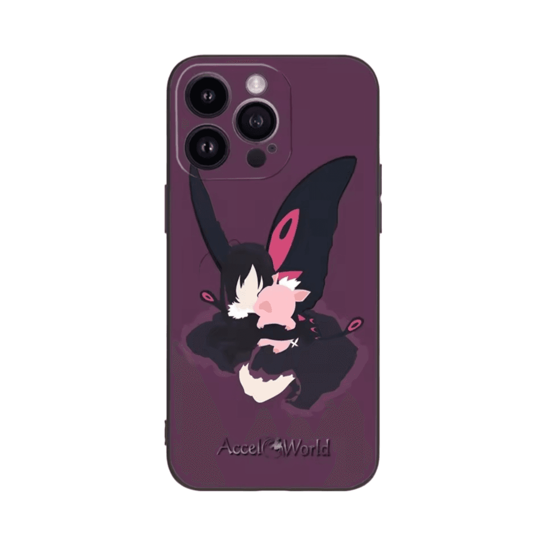 Anime Accel World Kuroyukihime With Pink Pig iPhone Case