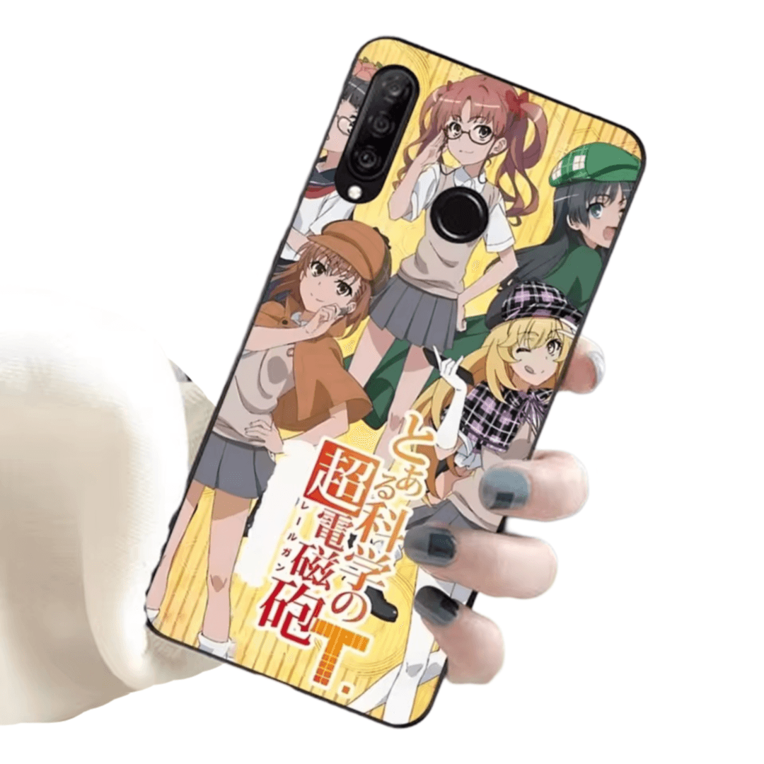 Anime A Certain Magical Index Mikoto Misaka With Friends Huawei Honor Phone Case