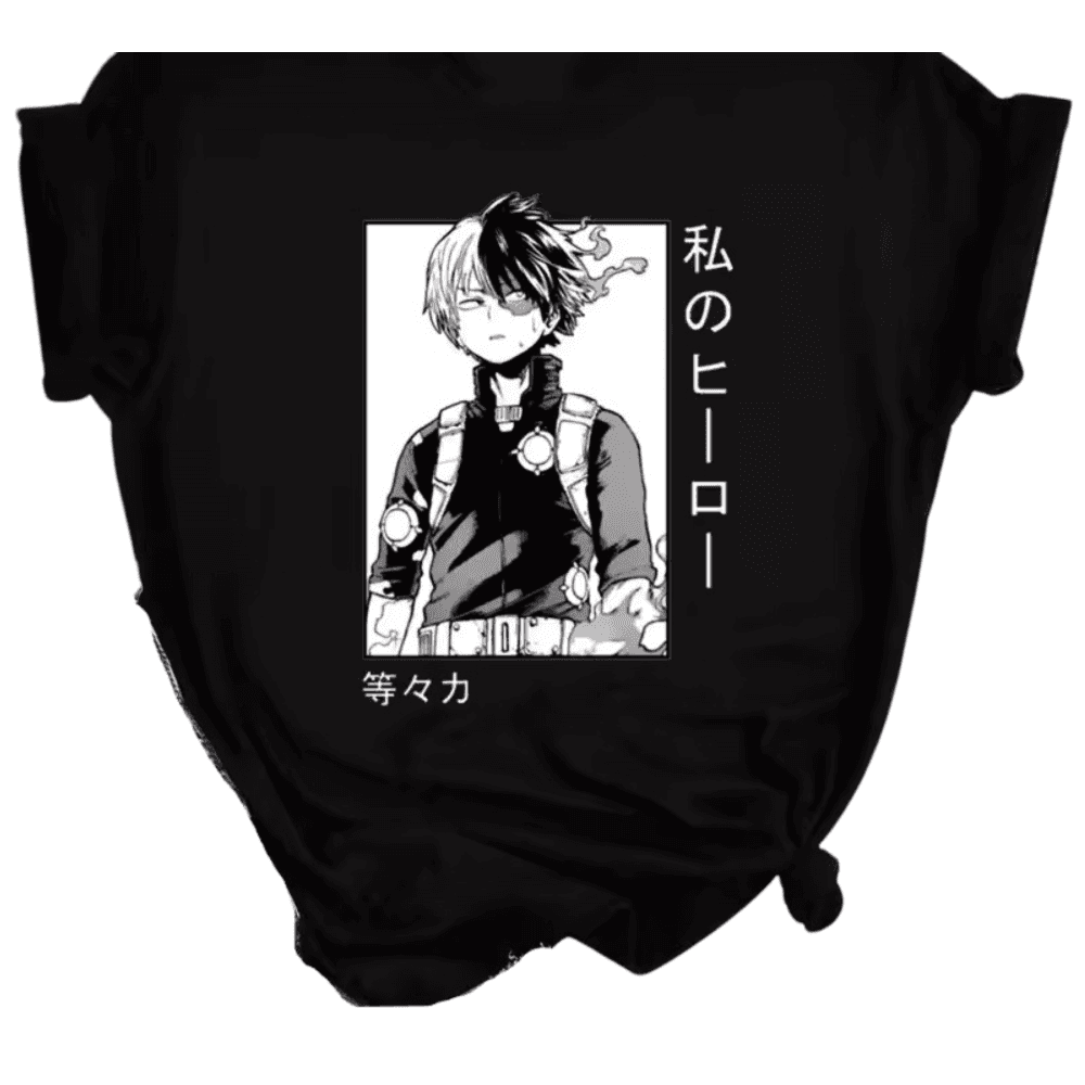 My Hero Academia Anime Shoto Todoroki Polyester T-Shirt