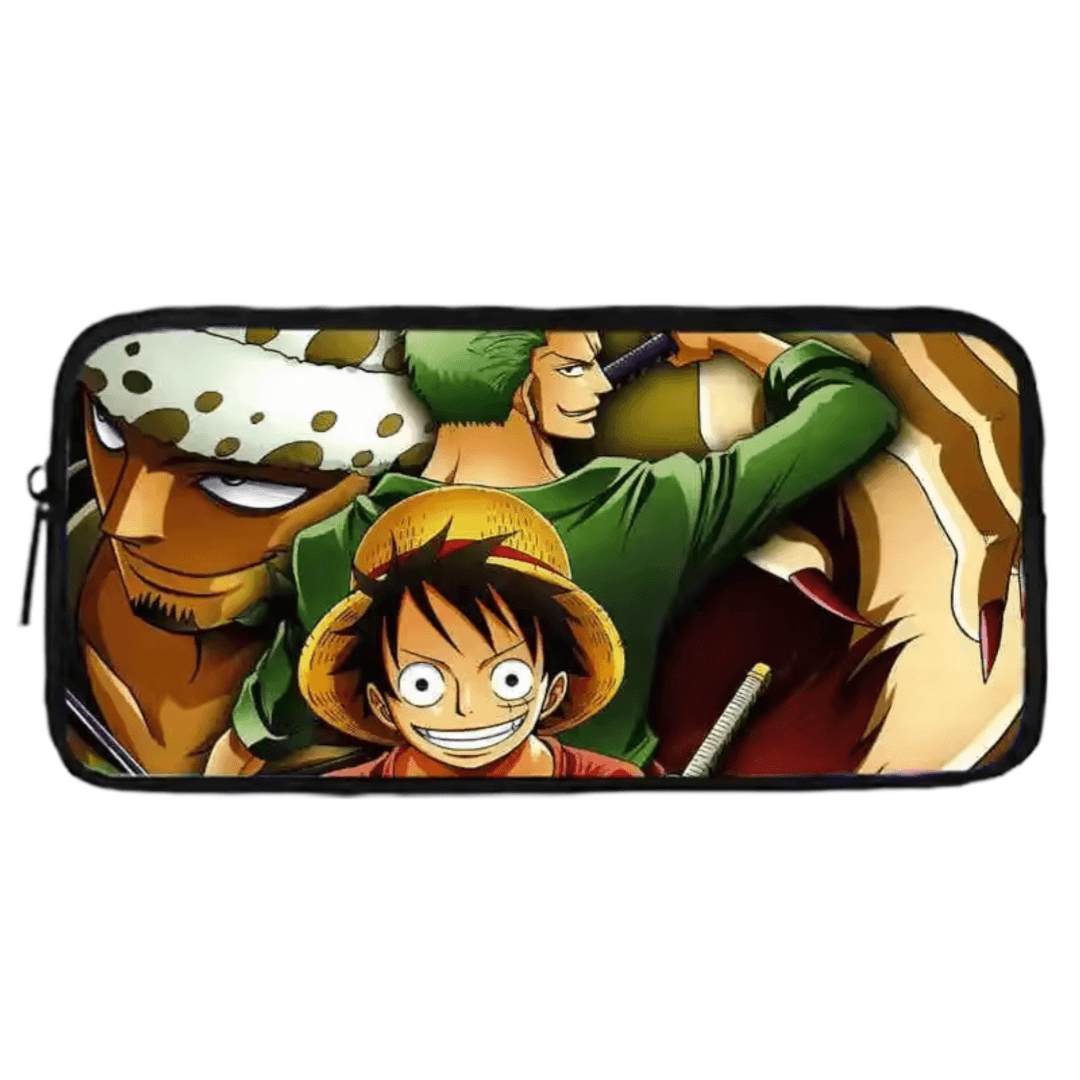 Anime One Piece Luffy And Zoro With Law Pencil Case
