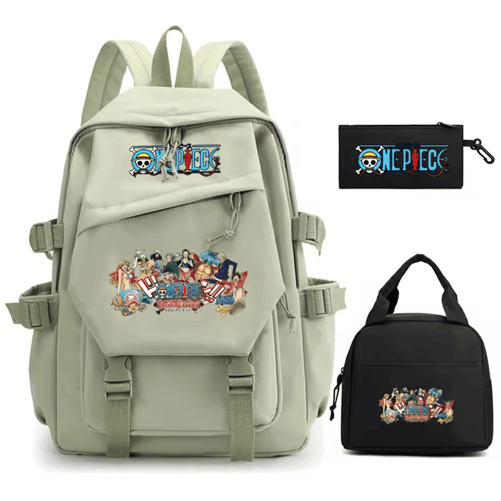 3Pcs/set One Piece Anime Characters Printed Backpack — detail 1