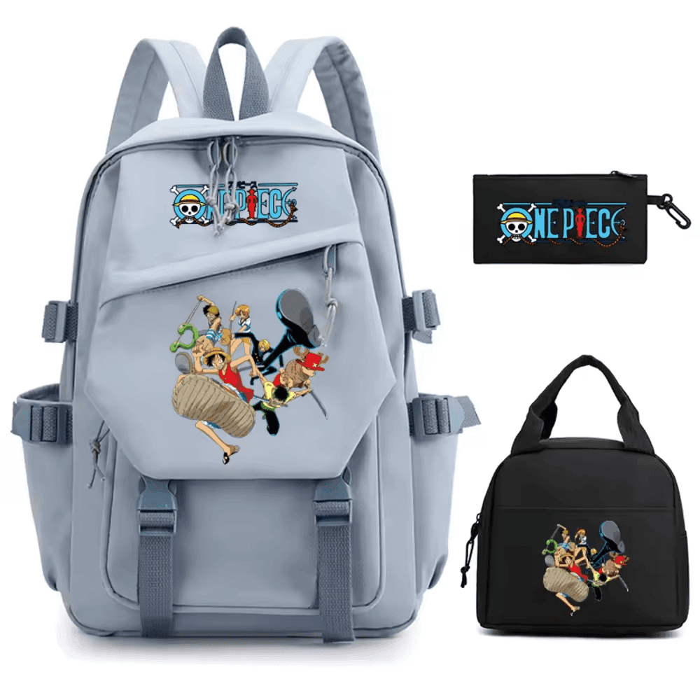 3Pcs/set Anime One Piece Characters Printed Backpack — detail 1