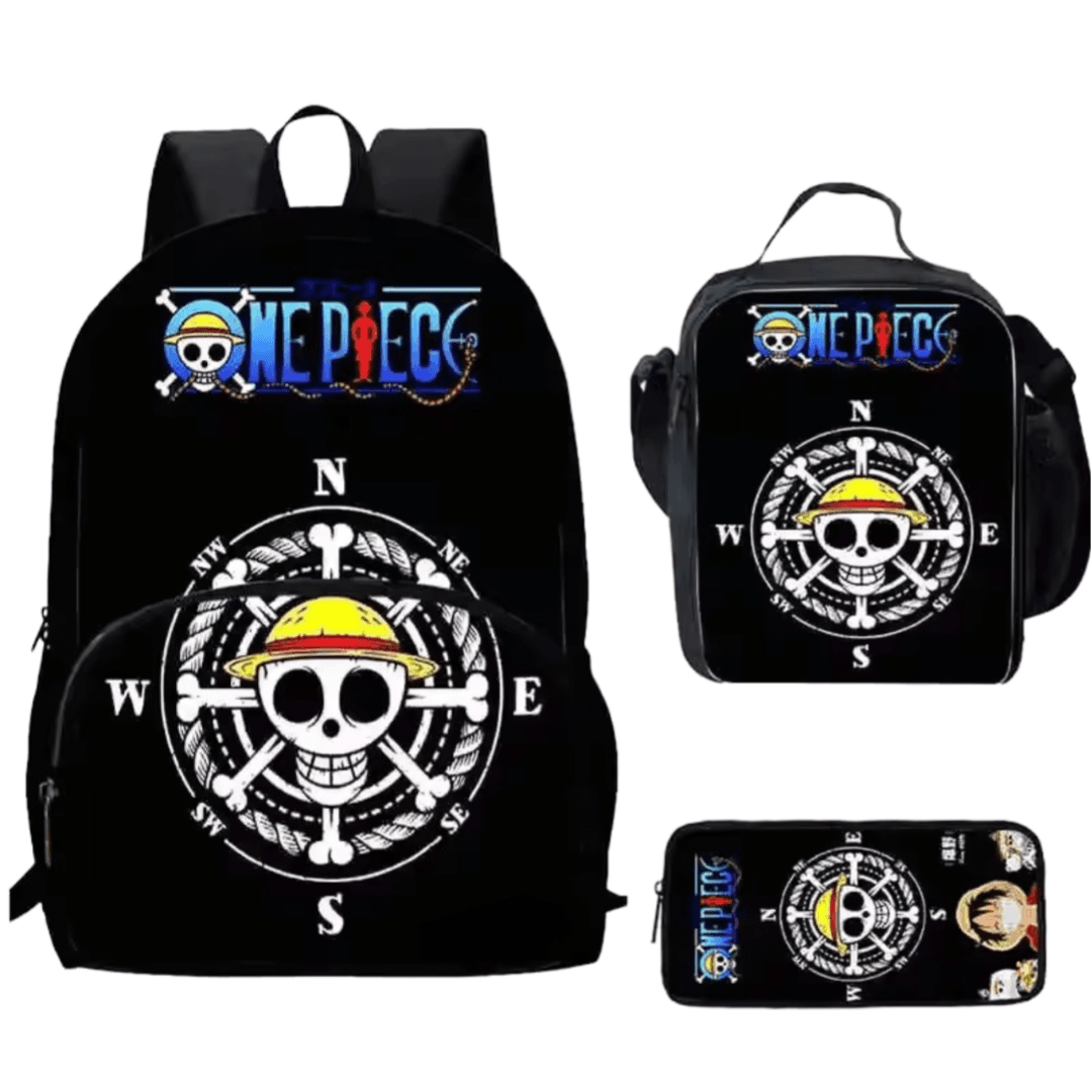 3Pcs/set Anime One Piece Symbol Backpack