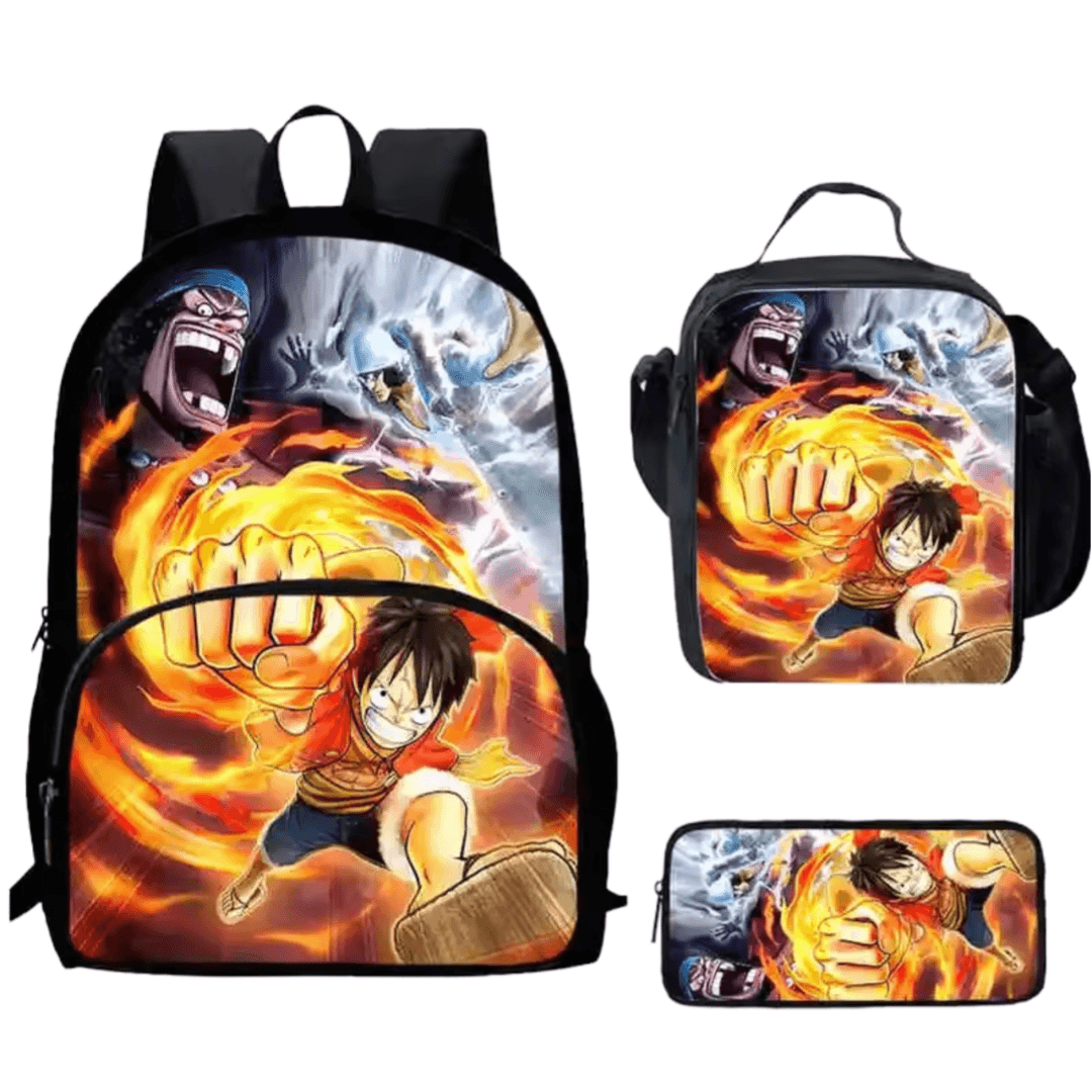 3Pcs/set Anime One Piece: Pirate Warriors 2 Backpack