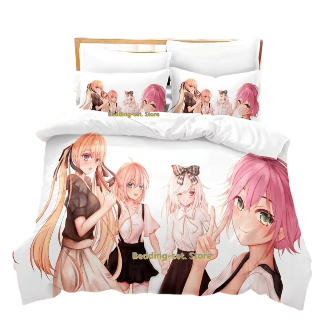 Anime A Couple Of Cuckoos Hiro Segawa With Friends Bedding Set
