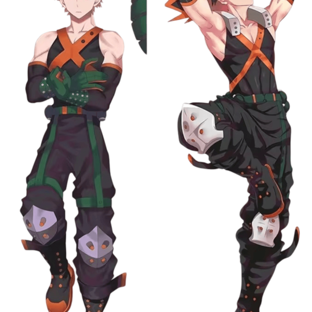 Anime My Hero Academia Katsuki Bakugo Double Side Print Hugging Body Cushion Cover