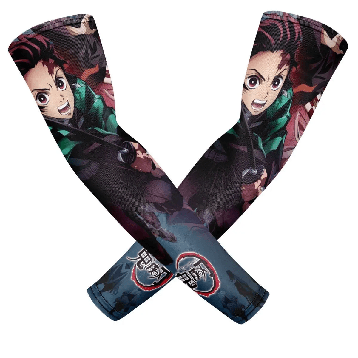 Anime Demon Slayer Tanjiro Kamado UV Sun Protection Arm Sleeves