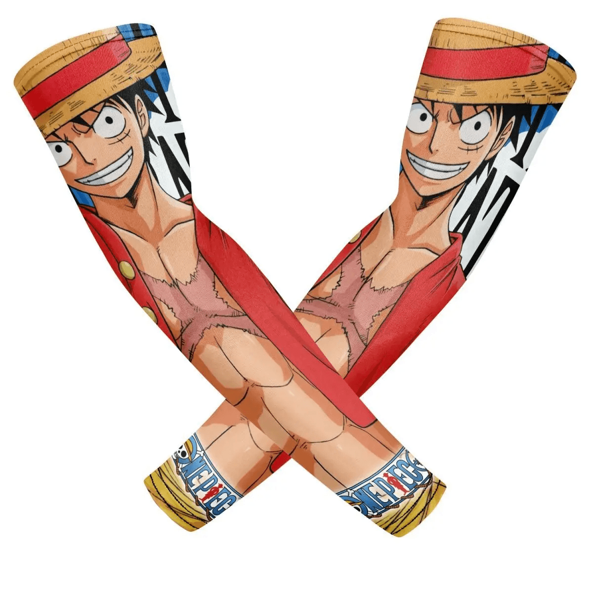 Anime One Piece Luffy UV Sun Protection Arm Sleeves