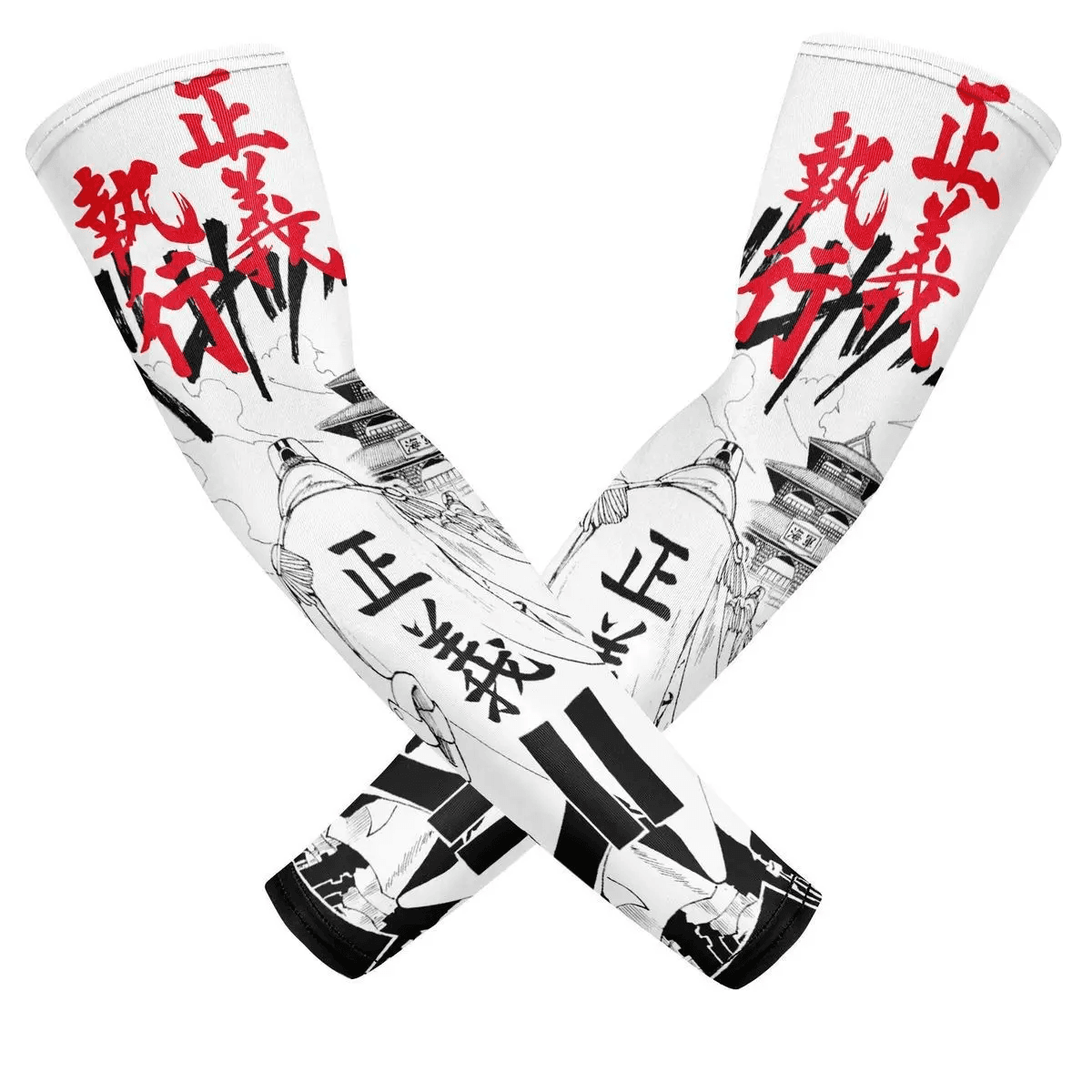 Anime One Piece Akainu UV Sun Protection Arm Sleeves