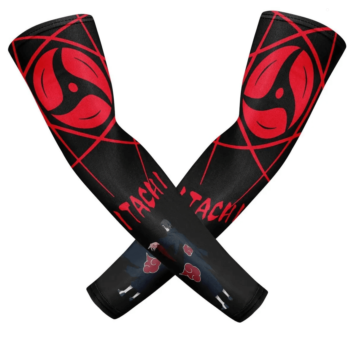 Anime Naruto Itachi Uchiha UV Sun Protection Arm Sleeves