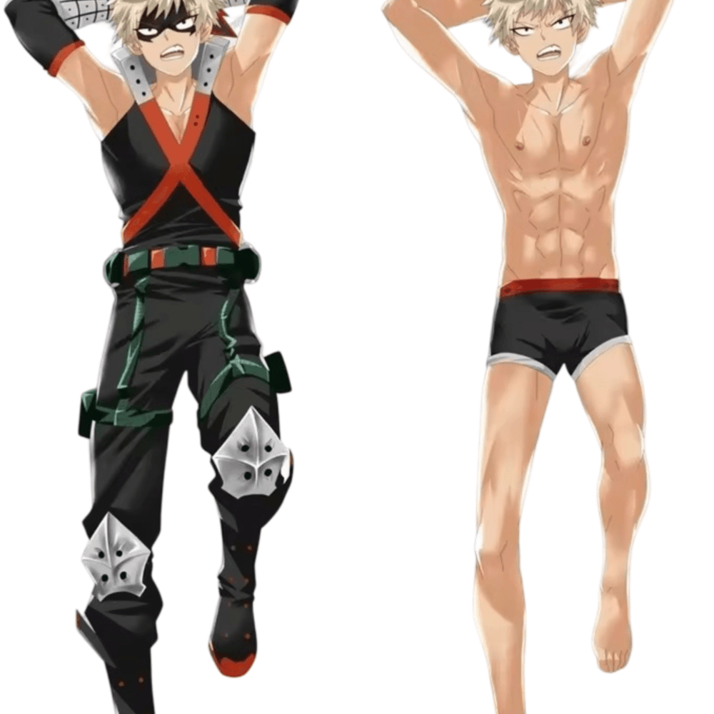 Anime My Hero Academia Katsuki Bakugo Double Side Printed Hugging Body Cushion Cover