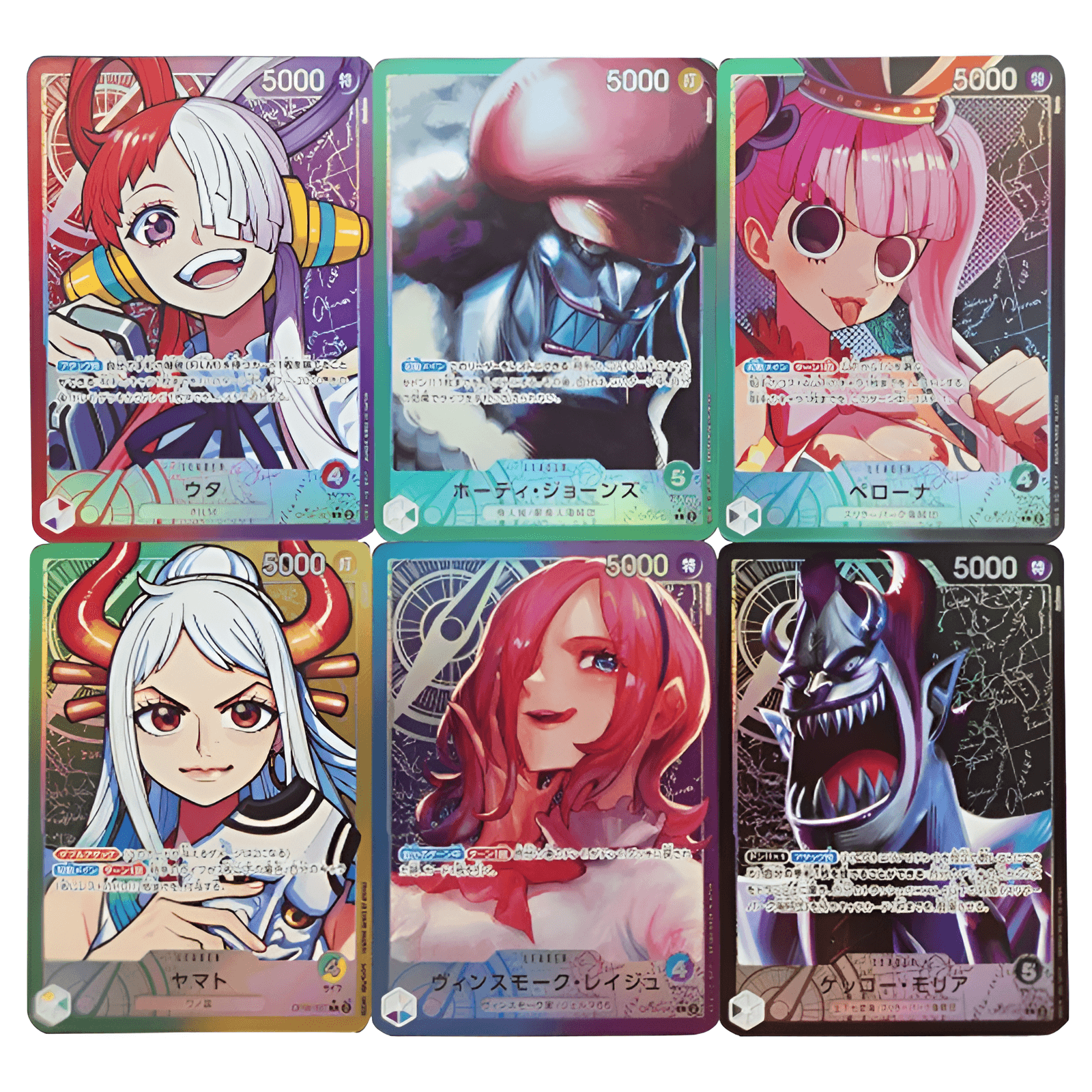 6Pcs/set Anime One Piece Characters Trading Cards