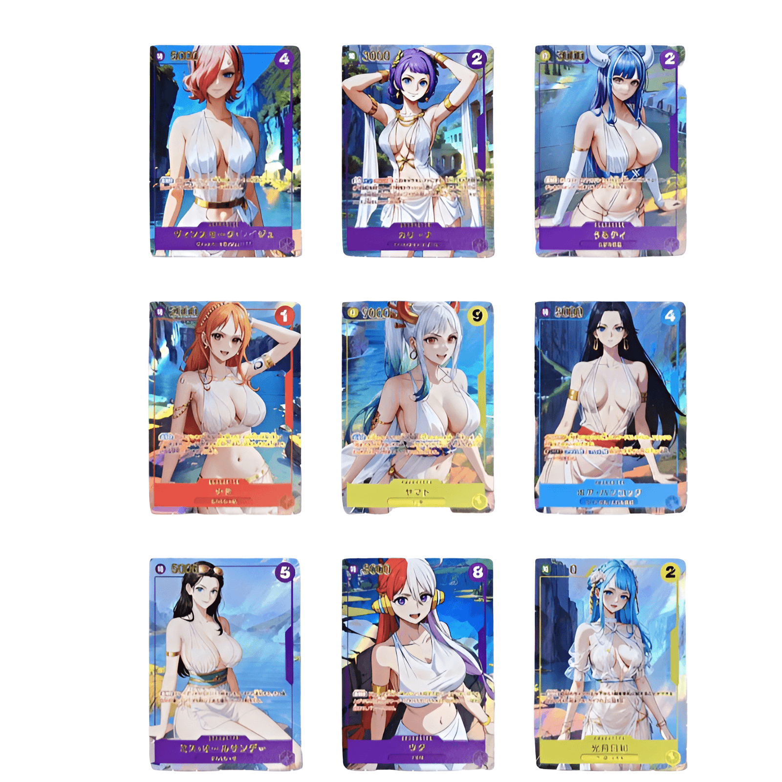 9Pcs/set One Piece Anime Characters Trading Cards