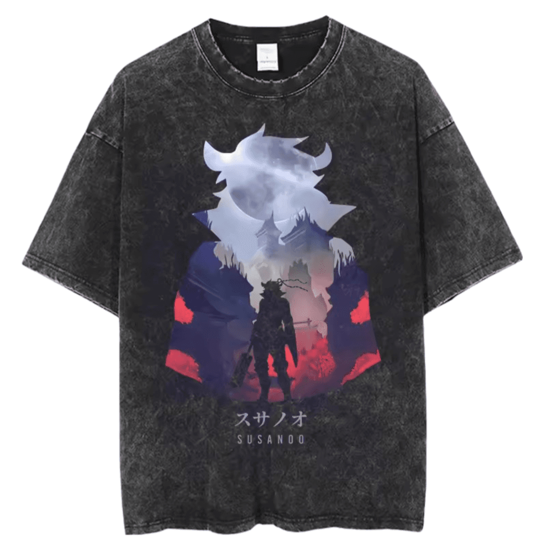Anime Akame Ga Kill Susanoo Short-Sleeve Black T-Shirt