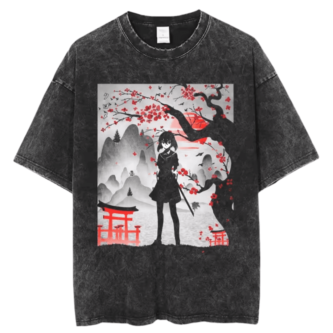 Akame Ga Kill Anime Kurome Short-Sleeve Black T-Shirt