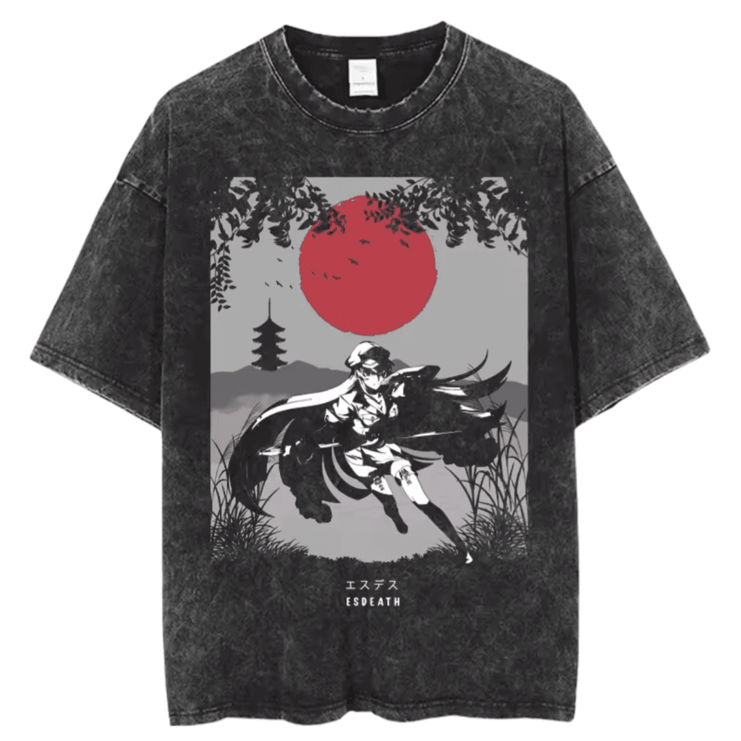 Akame Ga Kill Anime Esdeath Black T-Shirt