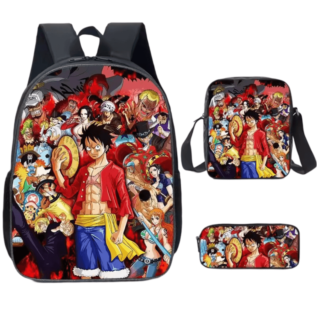 3Pcs/set Anime One Piece Character Schoolbag