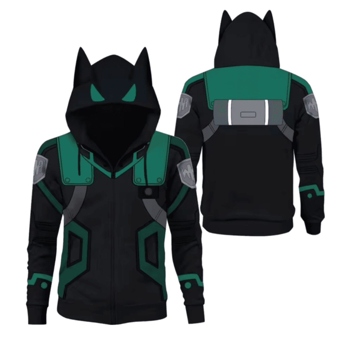 Anime My Hero Academia Izuku Midoriya Zipper Sweatshirts