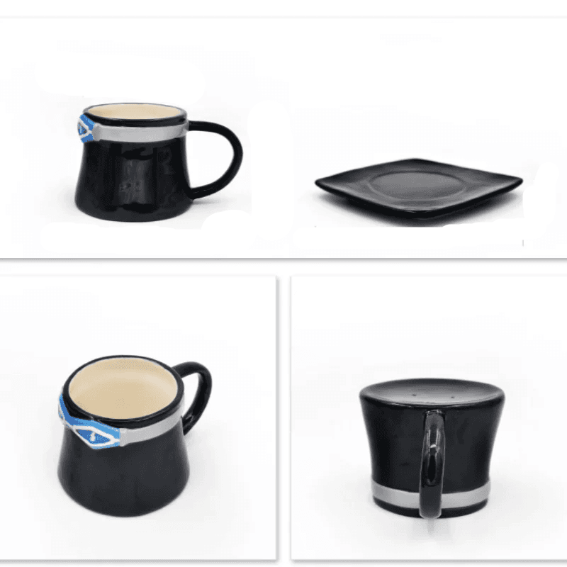3Pcs/set Anime One Piece Hat Shaped Ceramic Coffee Cup — detail 2