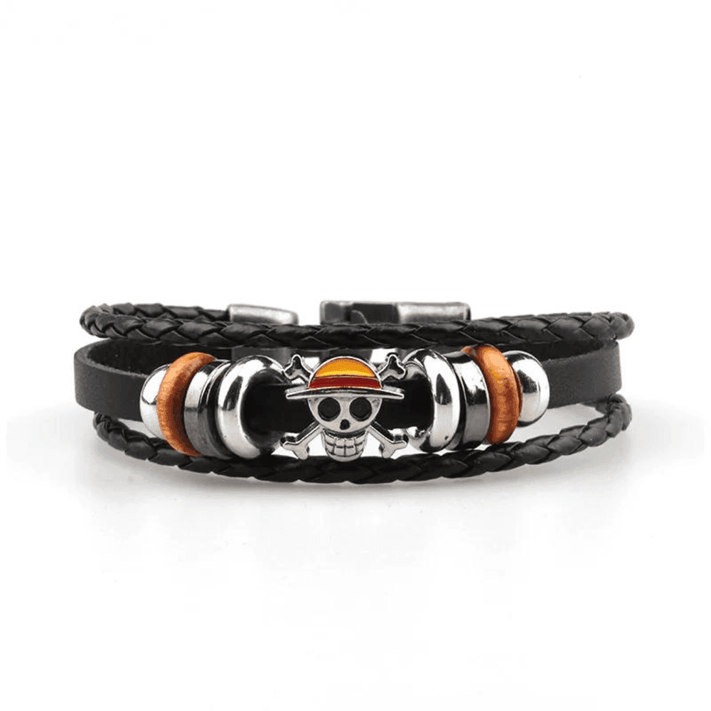 Anime One Piece Straw Hat Skull Bracelet