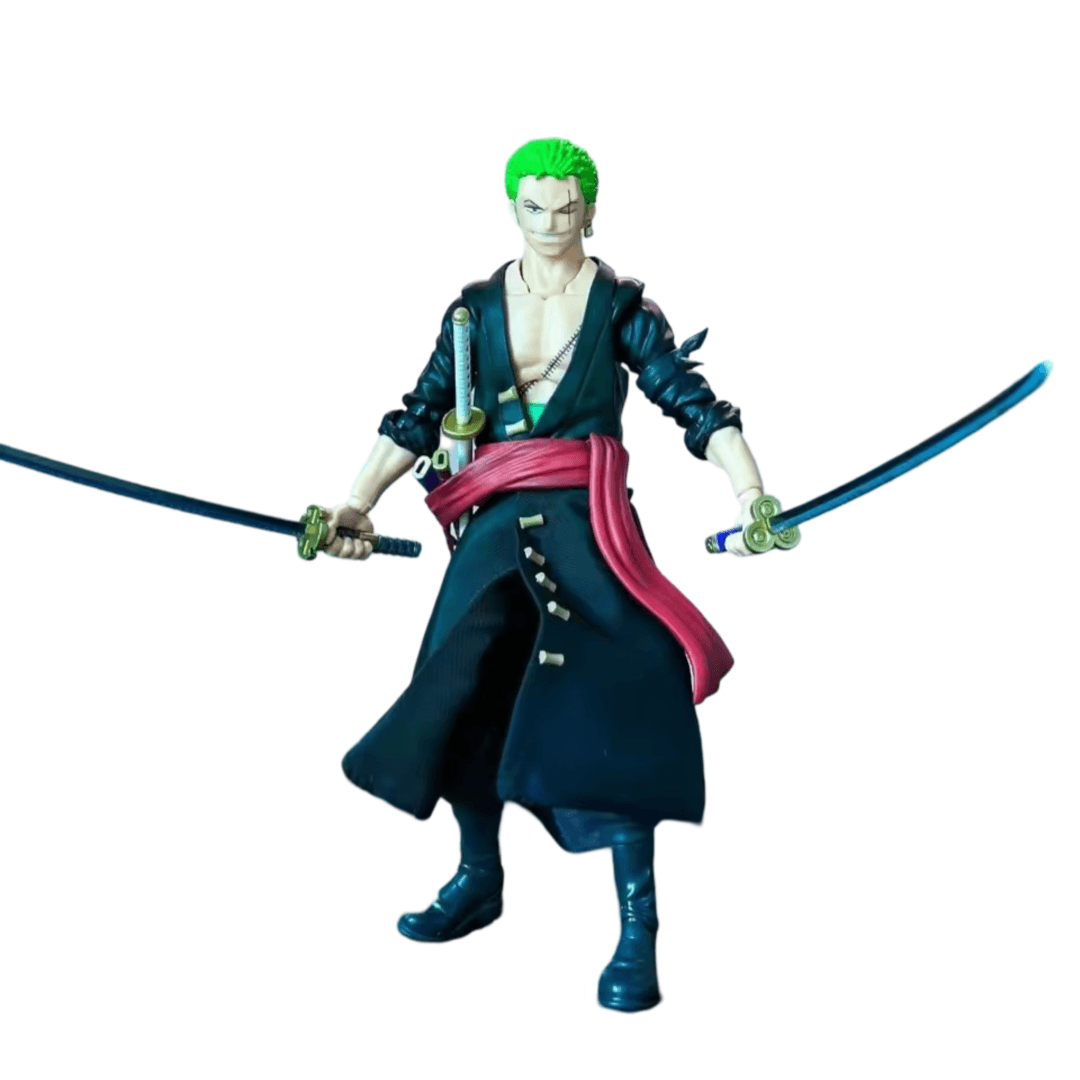 Anime One Piece Roronoa Zoro Adjustable Handmade Skirt Movable Humanoid Action Figure Toy