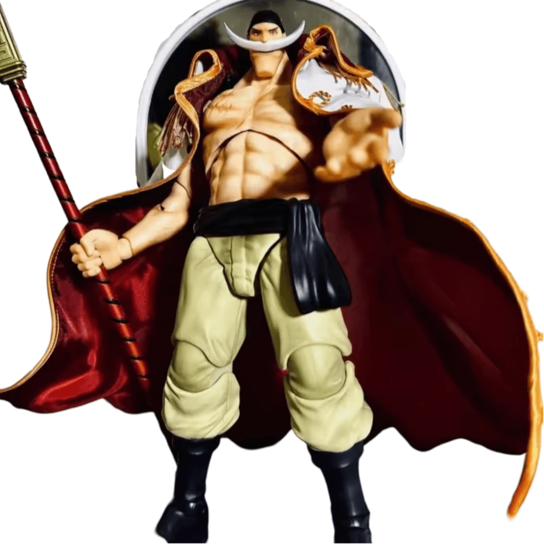 Anime One Piece Edward Newgate Handmade Clothing White Bearded Coat Movable Humanoid Action Figure Toy