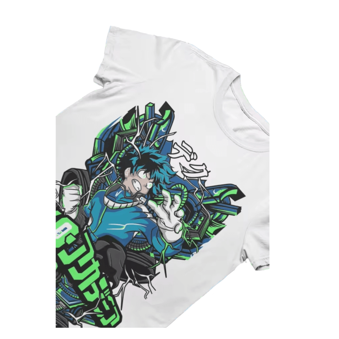 Anime My Hero Academia Izuku Midoriya Printed Casual T-Shirt — detail 1