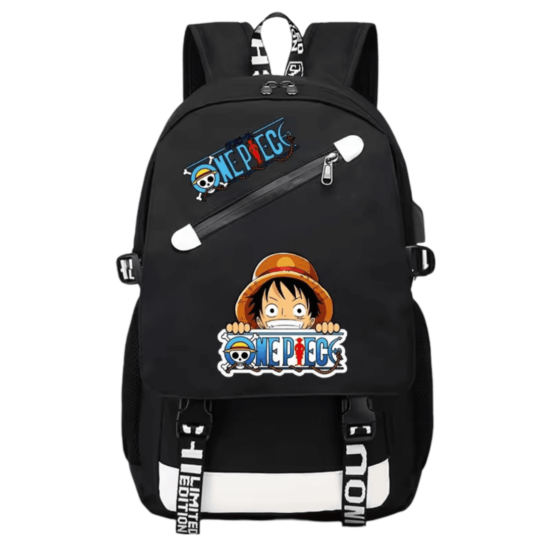 Anime One Piece Luffy With Logo Backpack For Students