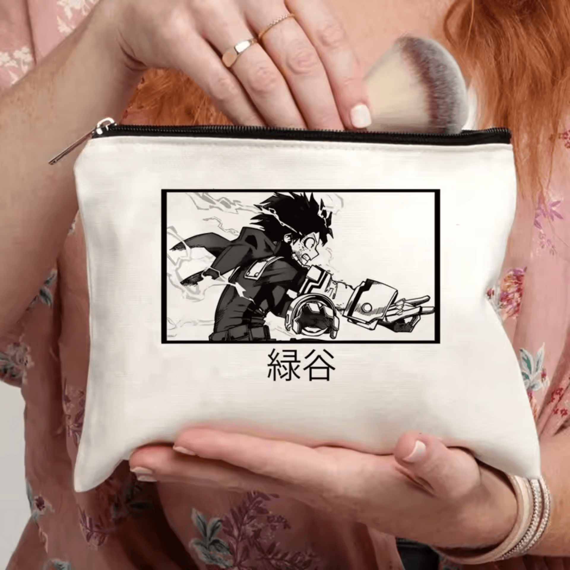 My Hero Academia Anime Izuku Midoriya Makeup Bag