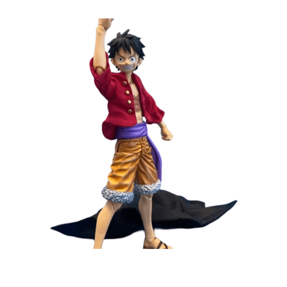 Anime One Piece Luffy Red Jacket Coat Humanoid Toy