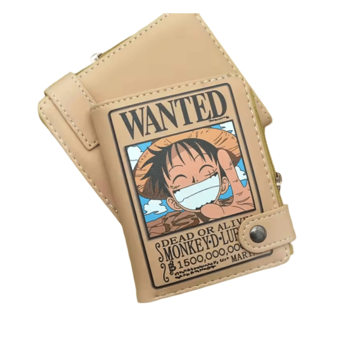 Anime One Piece Dead Or Alive Luffy Brown Wallet