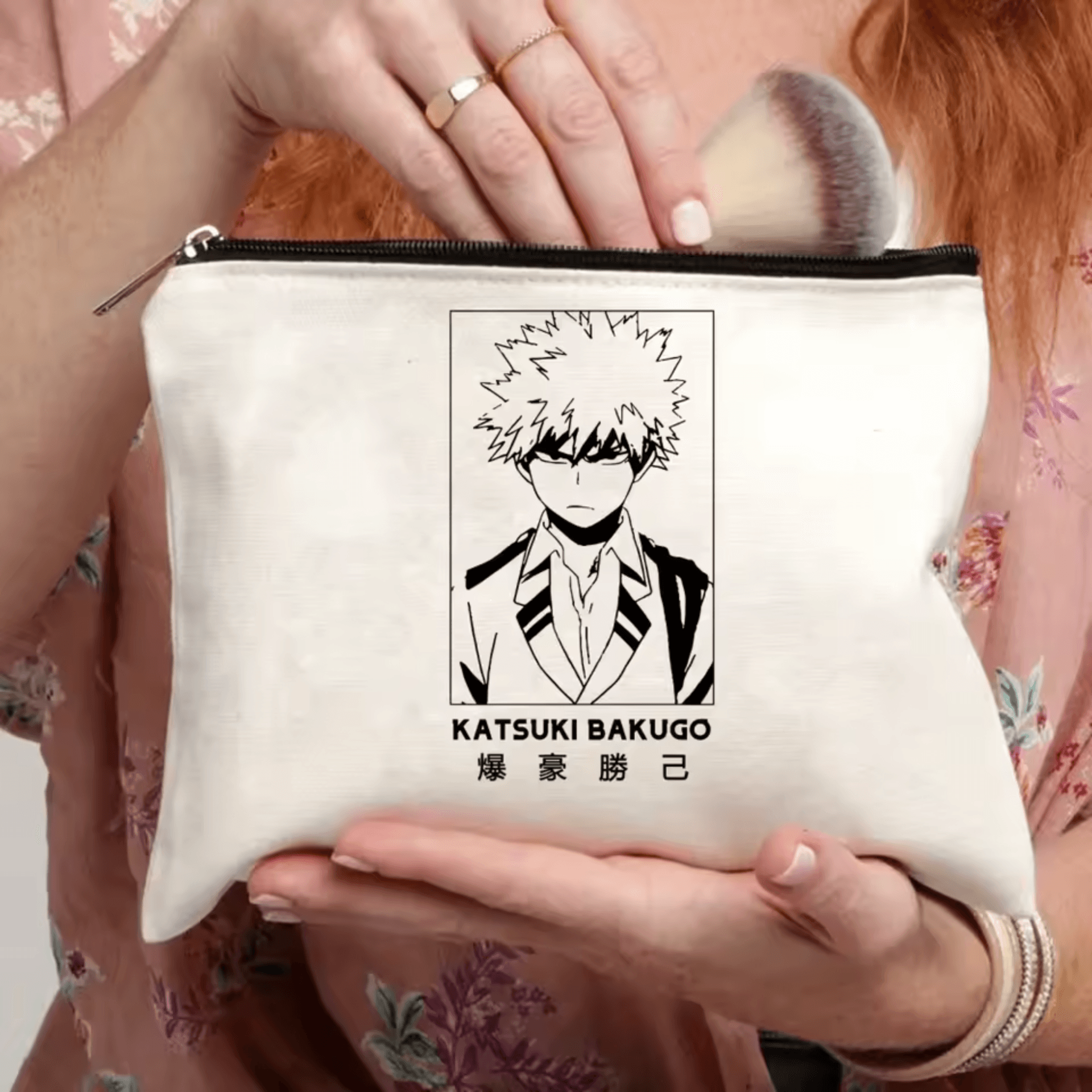 My Hero Academia Anime Katsuki Bakugo Makeup Bag
