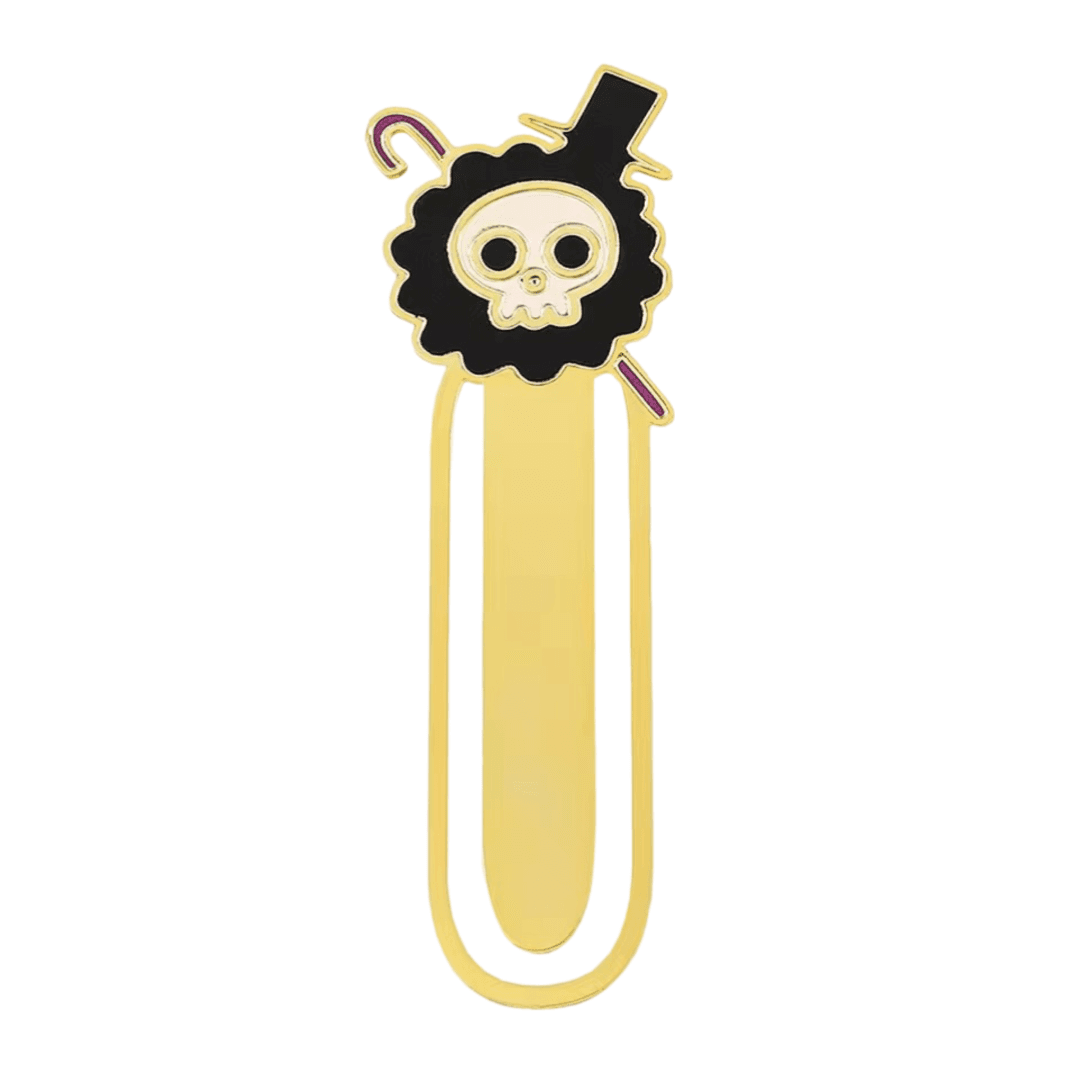 Anime One Piece Brook Stainless Steel Bookmark