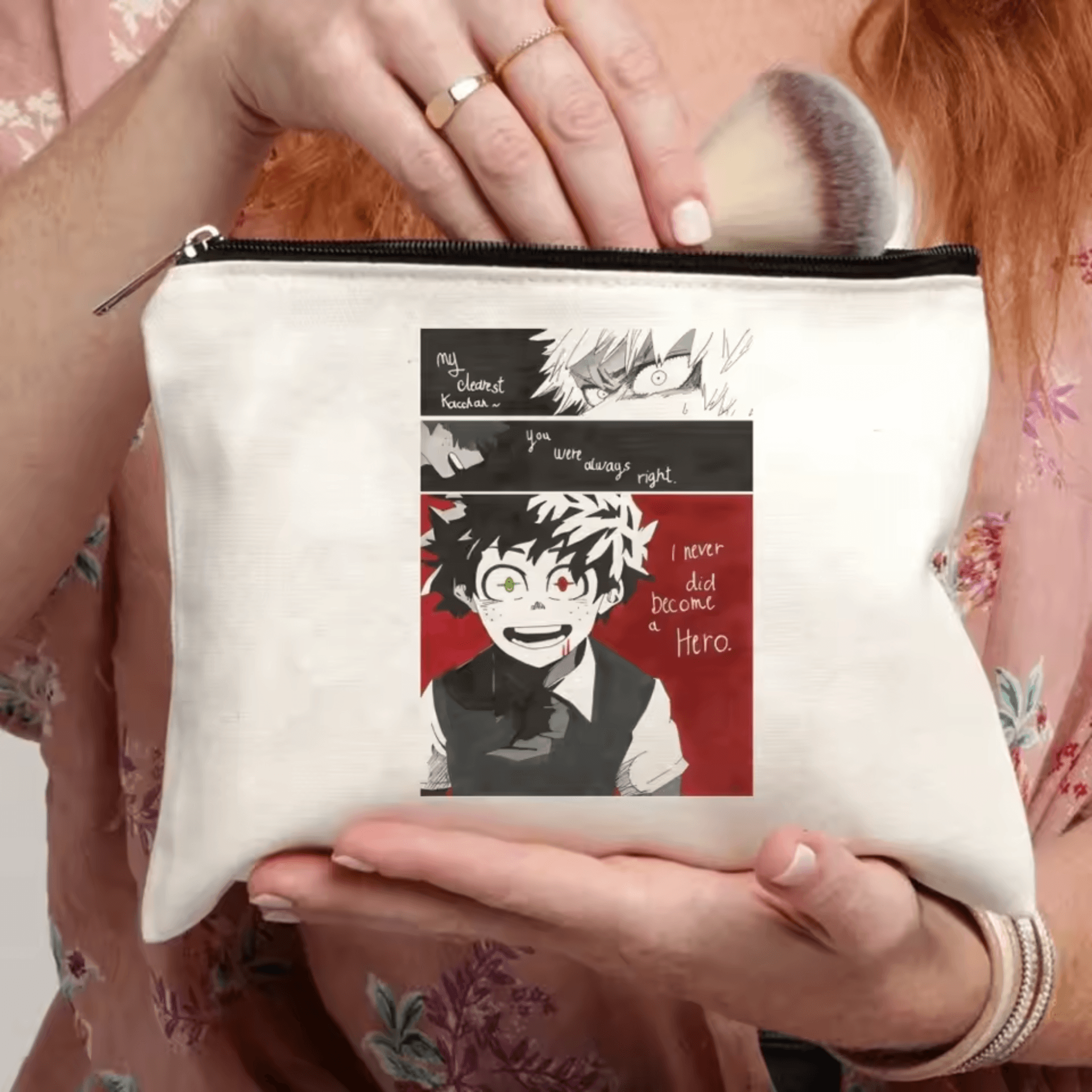 My Hero Academia Anime Izuku Midoriya With Friends Makeup Bag