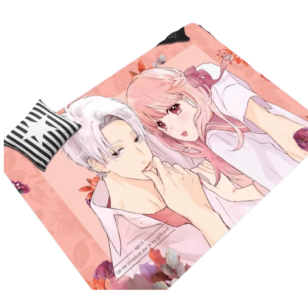 Anime Yuki Itose With Itsuomi Nagi Polyester Floor Mat
