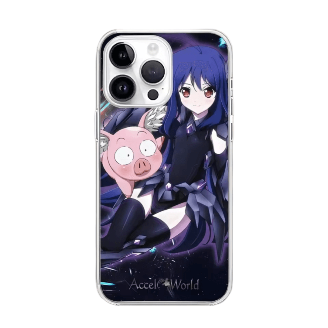 Anime Accel World Kuroyukihime And Pink Pig iPhone Case