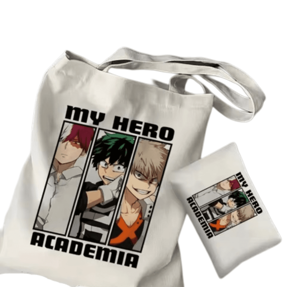 2Pcs My Hero Academia Anime Tote Bag Set