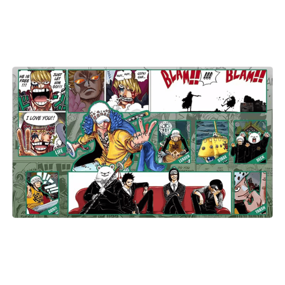 Anime Trafalgar D. Water Law One Piece Trading Card Game Mat