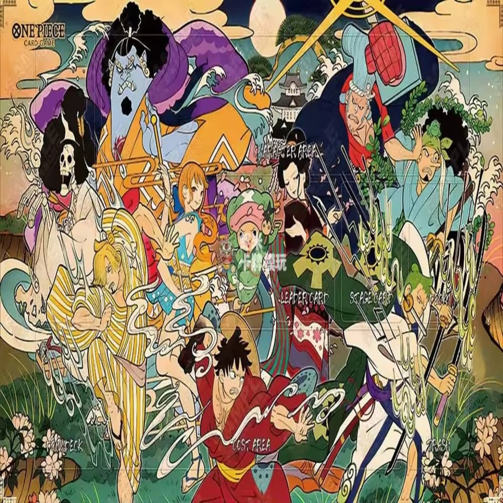 One Piece Anime Flannel Trading Card Playmat