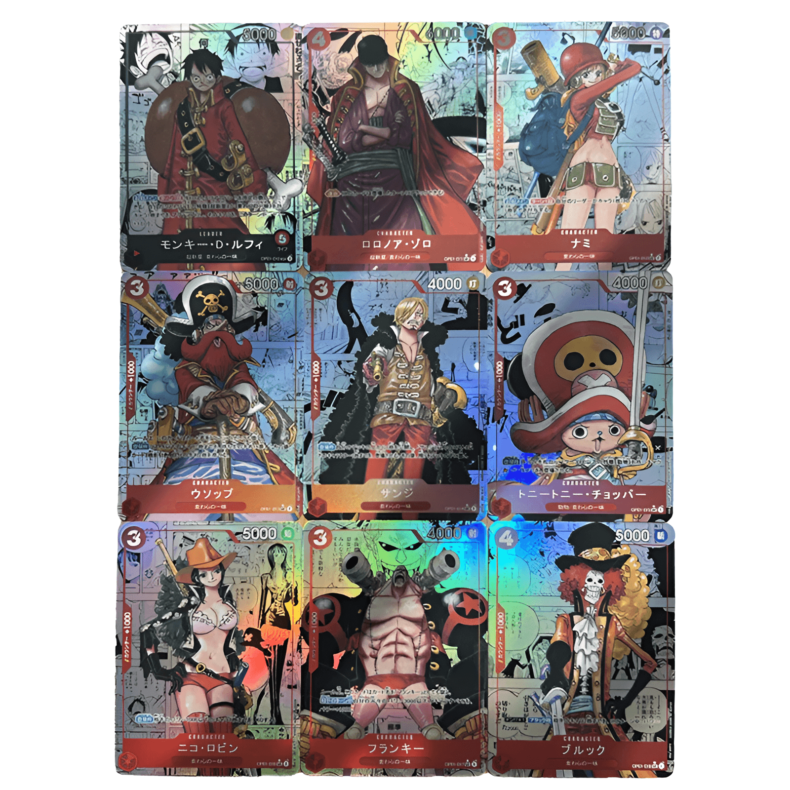 9Pcs/set One Piece Anime Characters Printed Trading Cards
