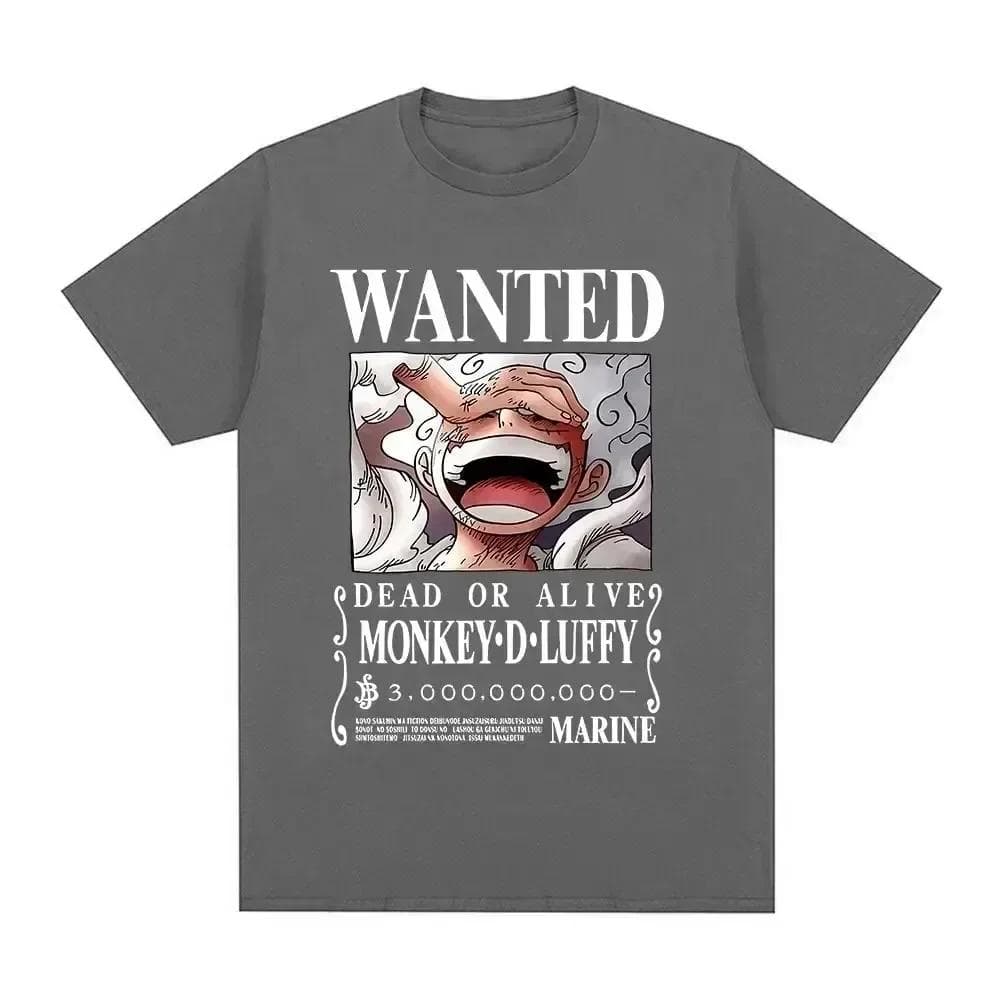 Anime One Piece Wanted Gear 5 Monkey D. Luffy T-Shirt