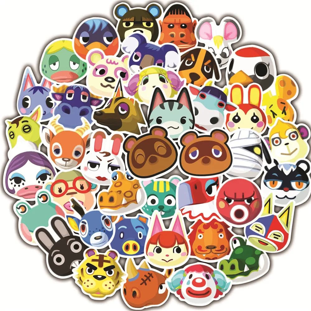 10Pcs Anime Animal Crossing Waterproof Stickers — detail 1
