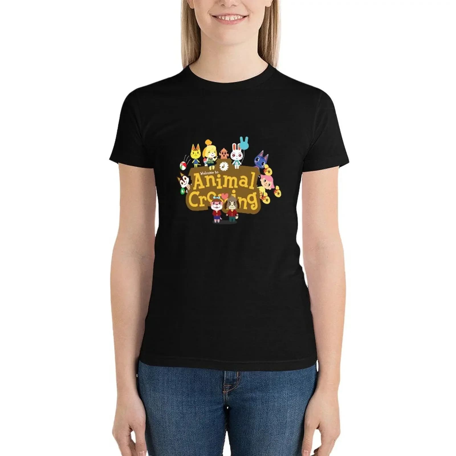 Anime Animal Crossing Character Printed T-Shirt — detail 1