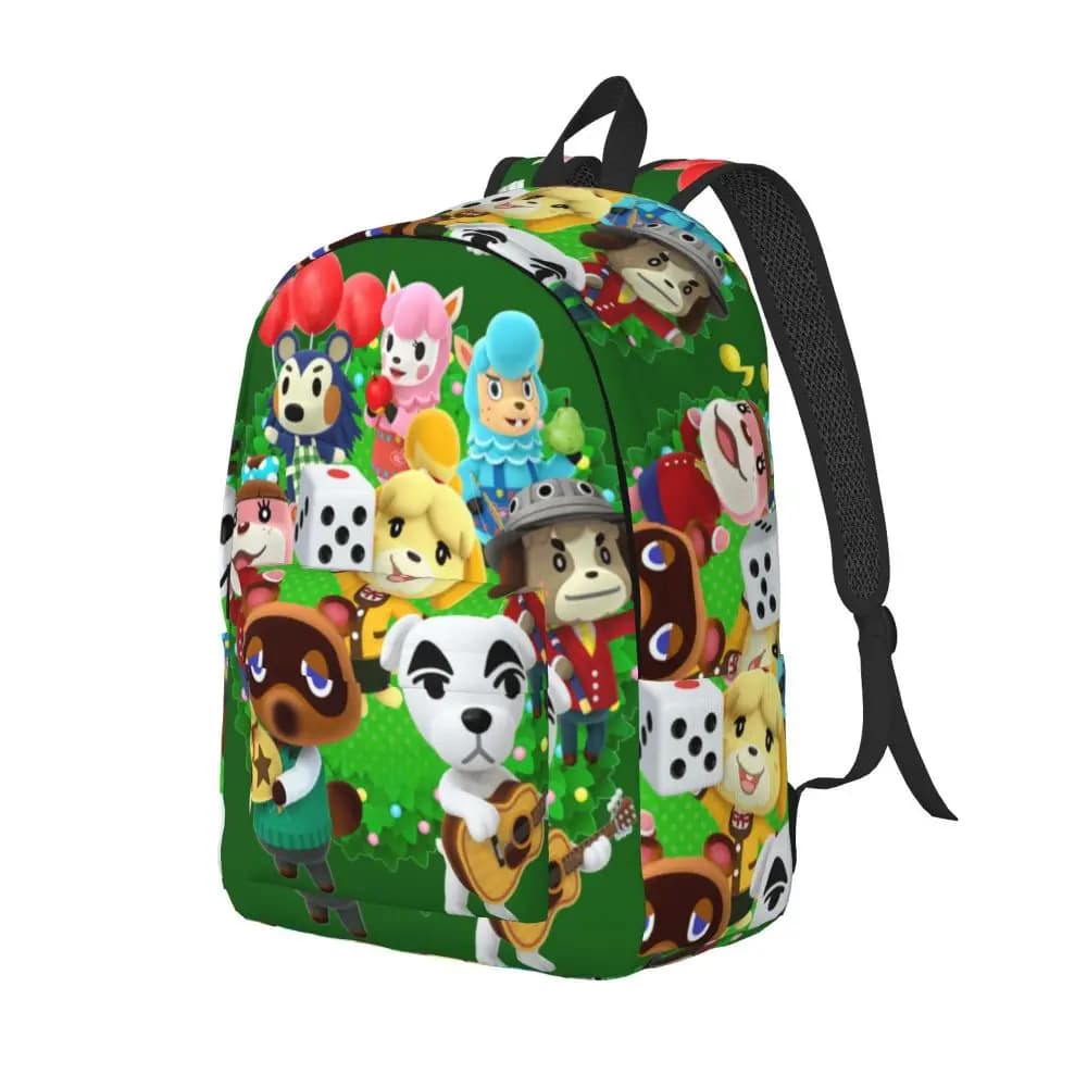 Anime Animal Crossing Characters Printed Backpack — detail 2