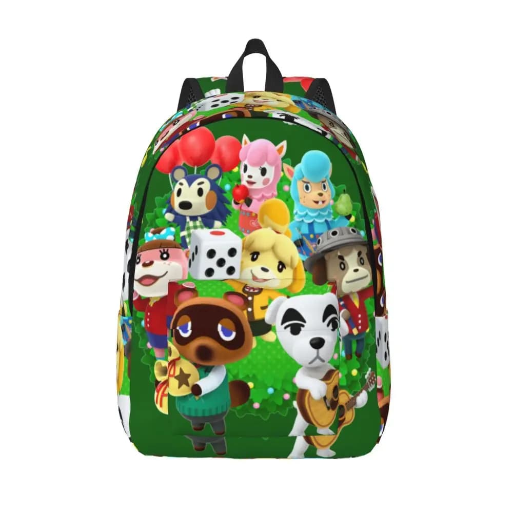 Anime Animal Crossing Characters Printed Backpack — detail 1