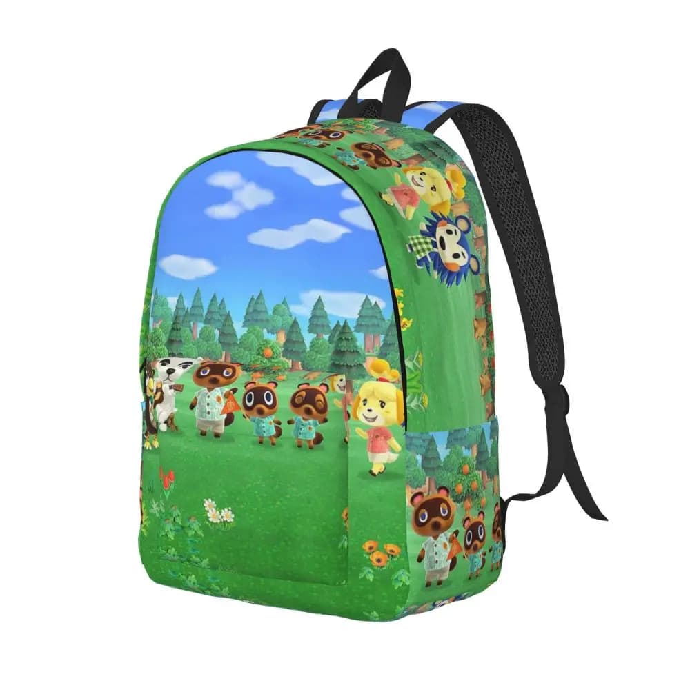Animal Crossing Anime Characters Printed Backpack — detail 2