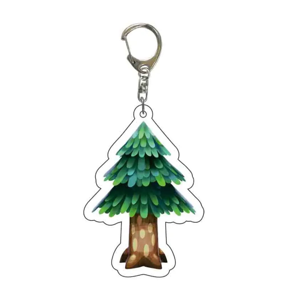 Anime Animal Crossing: New Horizons Cedar Tree Acrylic Keychain